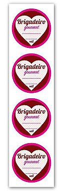 Etiqueta Adesiva Brigadeiro Gourmet  Cod. 6360 c/ 20 un. Miss Embalagens Rizzo Confeitaria