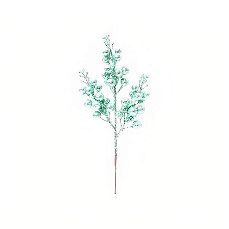 Pick Galhos e Frutas Glitter - Verde - 22cm - 1 unidade - Cromus - Rizzo