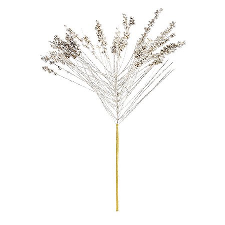 Galho Frutas Glitter  - Champanhe - 54cm - 1 unidade - Cromus - Rizzo