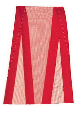 Fita Voal com Cetim Progresso  ZC009 38mm - 10m Cor 209 Vermelho - 01 Unidade - Progresso - Rizzo
