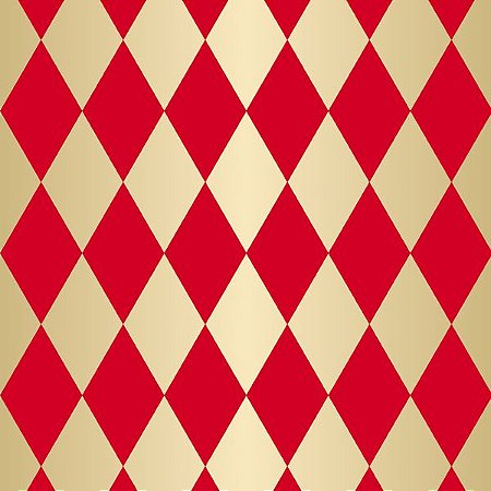 Folha para Ovos de Páscoa Metalizado Pierrot Vermelho Ouro 69x89cm - 05 unidades - Cromus Páscoa - Rizzo Embalagens