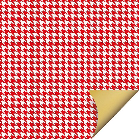 Folha para Ovos de Páscoa Double Face Tweed Vermelho 69x89cm - 05 unidades - Cromus Páscoa - Rizzo Embalagens