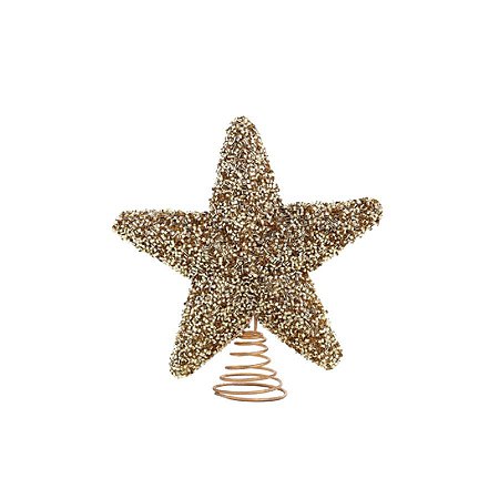 Ponteira De Árvore Estrela Ouro - 20cm - 1 unidade - Cromus - Rizzo