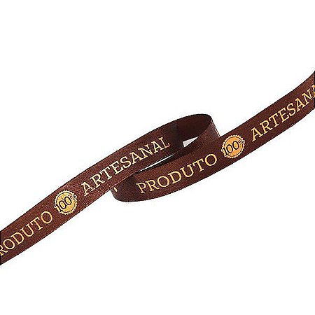 Fita de Páscoa em Cetim 15mmx10m 100% Artesanal Marrom com Rose ECF003H 373 Progresso  Embalagens