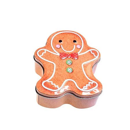 Lata de Metal Decorativa Gingerbread - 13cm - 1 unidade - Cromus - Rizzo