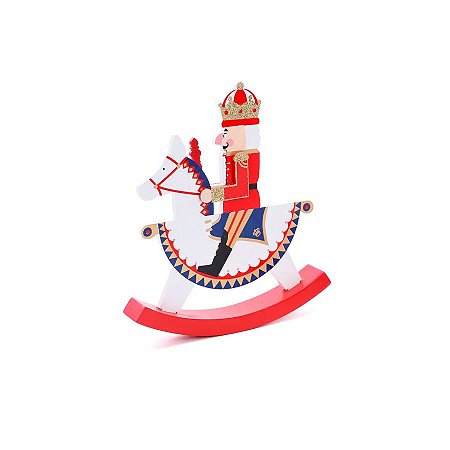 Enfeite para Pendurar Soldadinho de Chumbo no Cavalo - Vermelho - 15cm - 1 unidade - Cromus - Rizzo