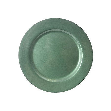 Sousplat Liso Verde Claro - 33cm - 1 unidade - Cromus - Rizzo