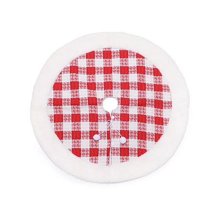 Saia para Árvore Xadrez - Vemelho e Branco - 90cm - 1 unidade - Cromus - Rizzo