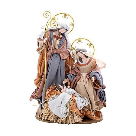 Sagrada Família Angelical em Resina - 48cm - 1 unidade - Cromus - Rizzo