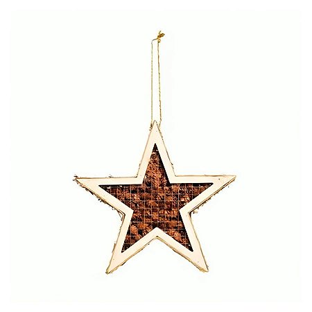 Enfeite para Pendurar Estrela de Pinhas M - 30cm - 1 unidade - Cromus - Rizzo