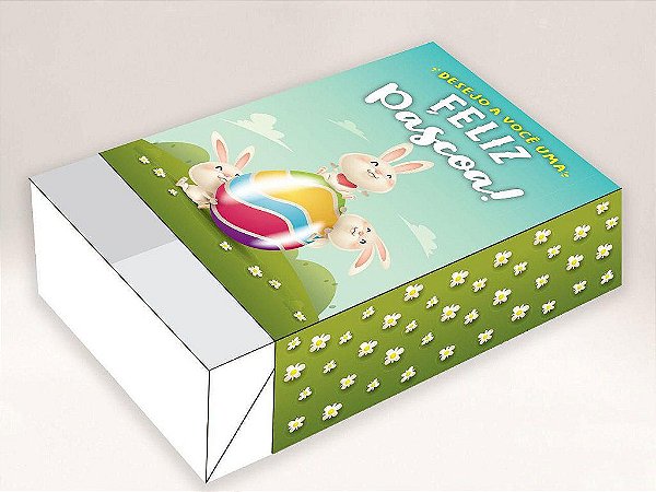 Caixa Divertida Páscoa Coelho Ternura Ref. 1359 - 6 doces com 10 un. Erika Melkot Rizzo Confeitaria