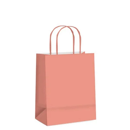 Sacola de Papel G 32x26,5x13cm - Coral - Fundo Largo - 10 unidades - Cromus - Rizzo