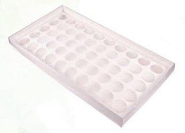 Caixa Brigadeiro Tampa Transparente - Branco - 50 cavidades - 1unidade - Decore Doces - Rizzo Confeitaria