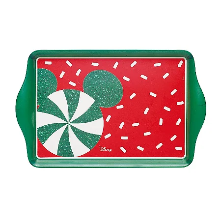 Bandeja Retangular Sweet Disney Fibra de Bambu 37cm - 01 unidade - Natal Disney - Cromus - Rizzo Embalagens