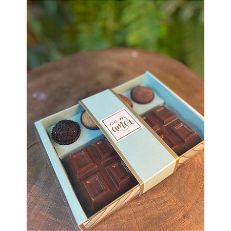 Caixa para Tablete com Brigadeiros - Chevron Verde com 10 un. Cromus Rizzo