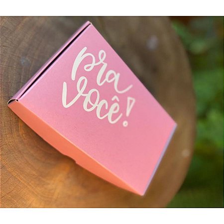 Caixa para 6 brigadeiros com 10 un. Pra Voce Rosa Cromus Rizzo Confeitaria