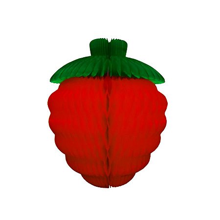 Enfeite de Papel Seda - Morango - 18cm - 1 unidade - Girotoy - Rizzo