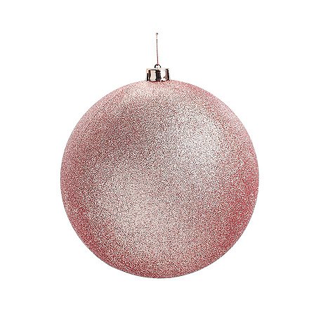 Bolas de Natal Glitter - Rosa - 20cm - 1 unidade - Cromus - Rizzo