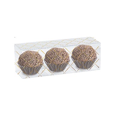 Caixa Clean 3 Doces Tela 12 x 4 x 4cm - 10 unidades - Cromus