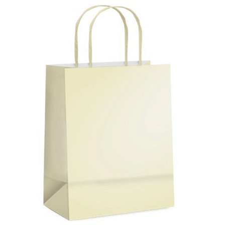 Sacola de Papel P 21,5x15x8cm - Pérola Fosca - Embalagem Econômica - 10 unidades - Cromus - Rizzo