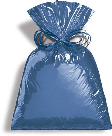 Saco Metalizado Azul 10x14cm - 50 unidades - Cromus