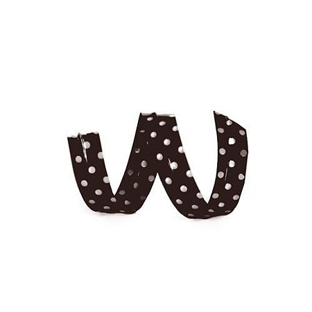 Fecho Prático Preto Poá Branco G 7x30cm - 100 unidades - Cromus