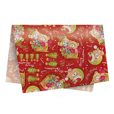 Papel de Seda - 49x69cm - Carinhoso - 10 folhas - Rizzo Embalagens