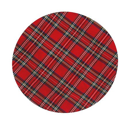 Sousplat Tecido Xadrez 33cm - 01 unidade - Cromus Natal - Rizzo
