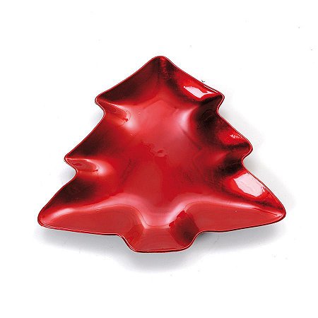 Sousplat Pinheiro Vermelho P 21cm - 01 unidade - Cromus Natal - Rizzo