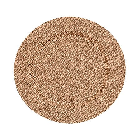 Sousplat Juta 33cm - 01 unidade - Cromus Natal - Rizzo