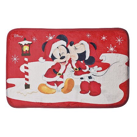 Tapete Mickey e Minnie na Neve 40cm - 01 unidade Natal Disney - Cromus - Rizzo