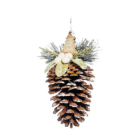 Enfeite para Pendurar Pinha 12cm - 01 unidade - Cromus Natal - Rizzo