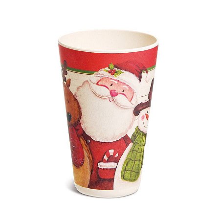 Copo Papai Noel Bamboo 400ml - 01 unidade - Cromus Natal - Rizzo