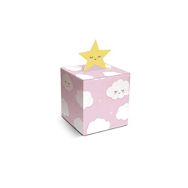 Caixa para Docinho Festa Pedacinho Do Céu Rosa 4,5X4,5X4cm - 10 unidades - Cromus - Rizzo Festas