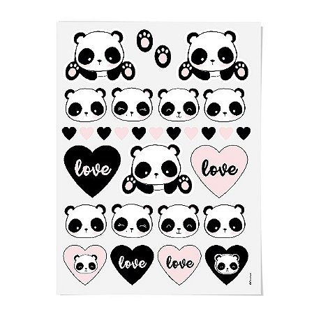 Transfer de Superfície para Personalizar Festa Panda - 2 unidades - Cromus - Rizzo Festas