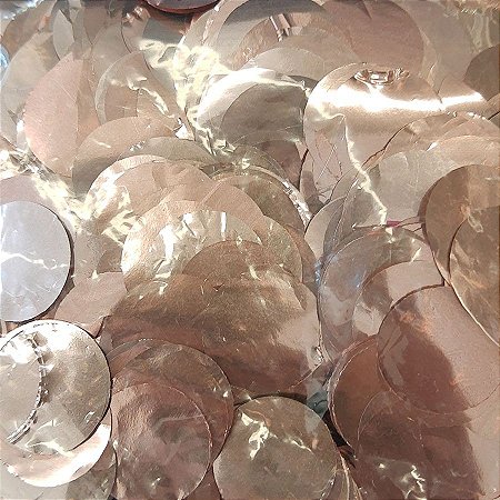 Confete Redondo Metalizado 25g - Rose Gold Dupla Face - Rizzo Balões