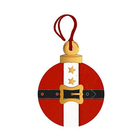 Decor Home Tag 4 Natal - Bola Natalina - DHT4N-003 - LitoArte Rizzo Confeitaria