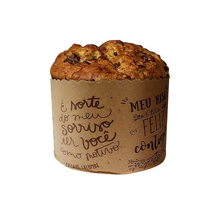 Forma Panetone 250g Frases 25un - Ad Embalagens