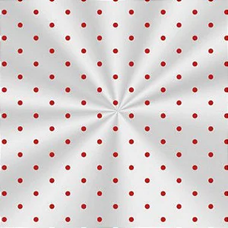 Saco Transparente Decorado - 30x44cm - Poá Vermelho - 100 unidades - Cromus - Rizzo Embalagens