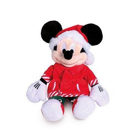 Mickey Pelúcia Camiseta com Bolso 35cm Natal Disney - Cromus Natal - Rizzo