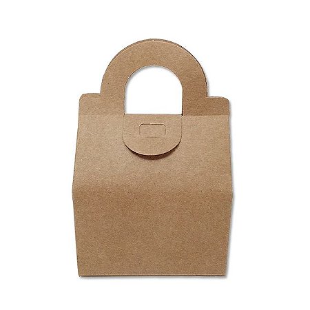 Caixa Sacolinha AS5 (6cm x 8cm x 8cm) Kraft 10 unidades Assk Rizzo Embalagens