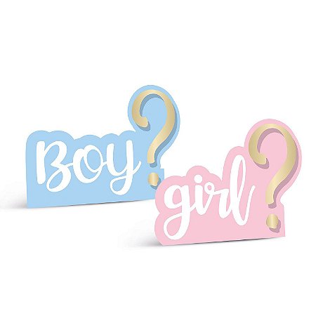 Silhueta Decorativa de Mesa Composê  - Festa Boy or Girl 2 - 04 unidades - Cromus - Rizzo