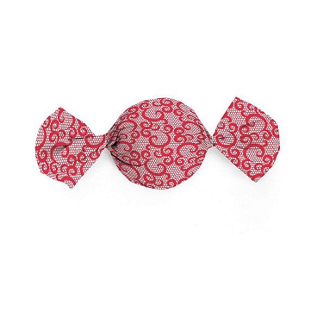 Papel Trufa 15x16cm - Renda Vermelha - 100 unidades - Cromus