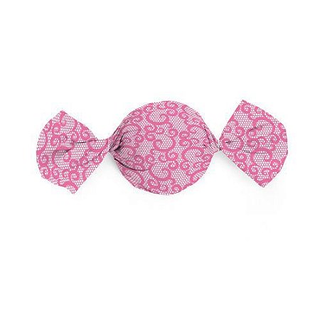 Papel Trufa 14,5x15,5cm - Renda Pink - 100 unidades - Cromus