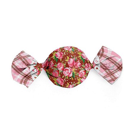 Papel Trufa 14,5x15,5cm - Liberty Marrom - 100 unidades - Cromus