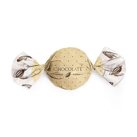 Papel Trufa 14,5x15,5cm - Cacau Ouro - 100 unidades - Cromus