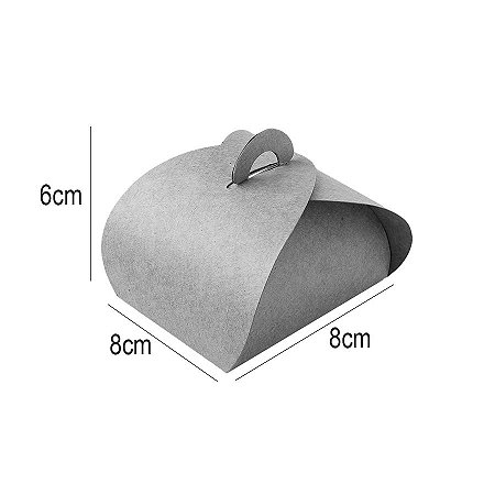Caixa Sacolinha 4 Brigadeiros (8cm x 8cm x 6cm) Branca 10 unidades Assk Rizzo Embalagens
