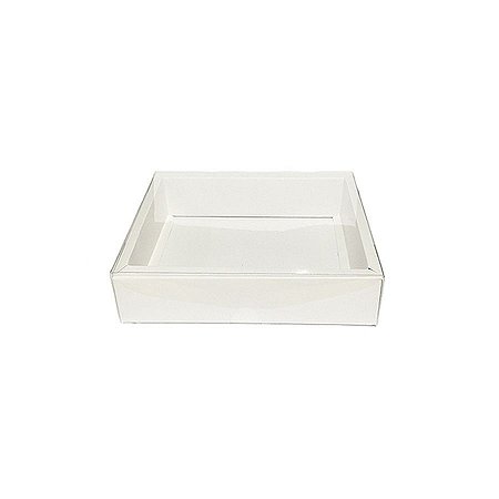 Caixa com Tampa Transparente Nº 5 (9cm x 12cm x 4cm) Branca 10 unidades Assk Rizzo Embalagens