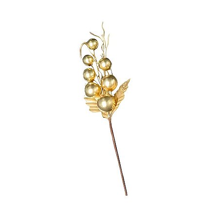Galho Decorativo de Natal - Dourado - 37cm - 1 unidade - Rizzo