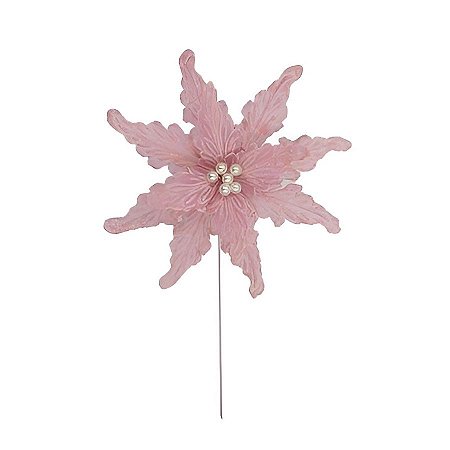 Poinsetia Decorativa de Natal - Rose - 51cm - 1 unidade - Rizzo
